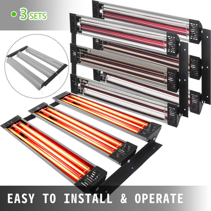 3x Farbtrockner Strahler Infrarotstrahler Heizstrahler Infrarot Lampa 3kW