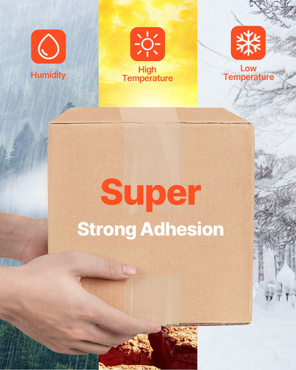 Packband, 24 Rollen, 65 Yards, strapazierfähiges, transparentes Packband, 2,7 mil