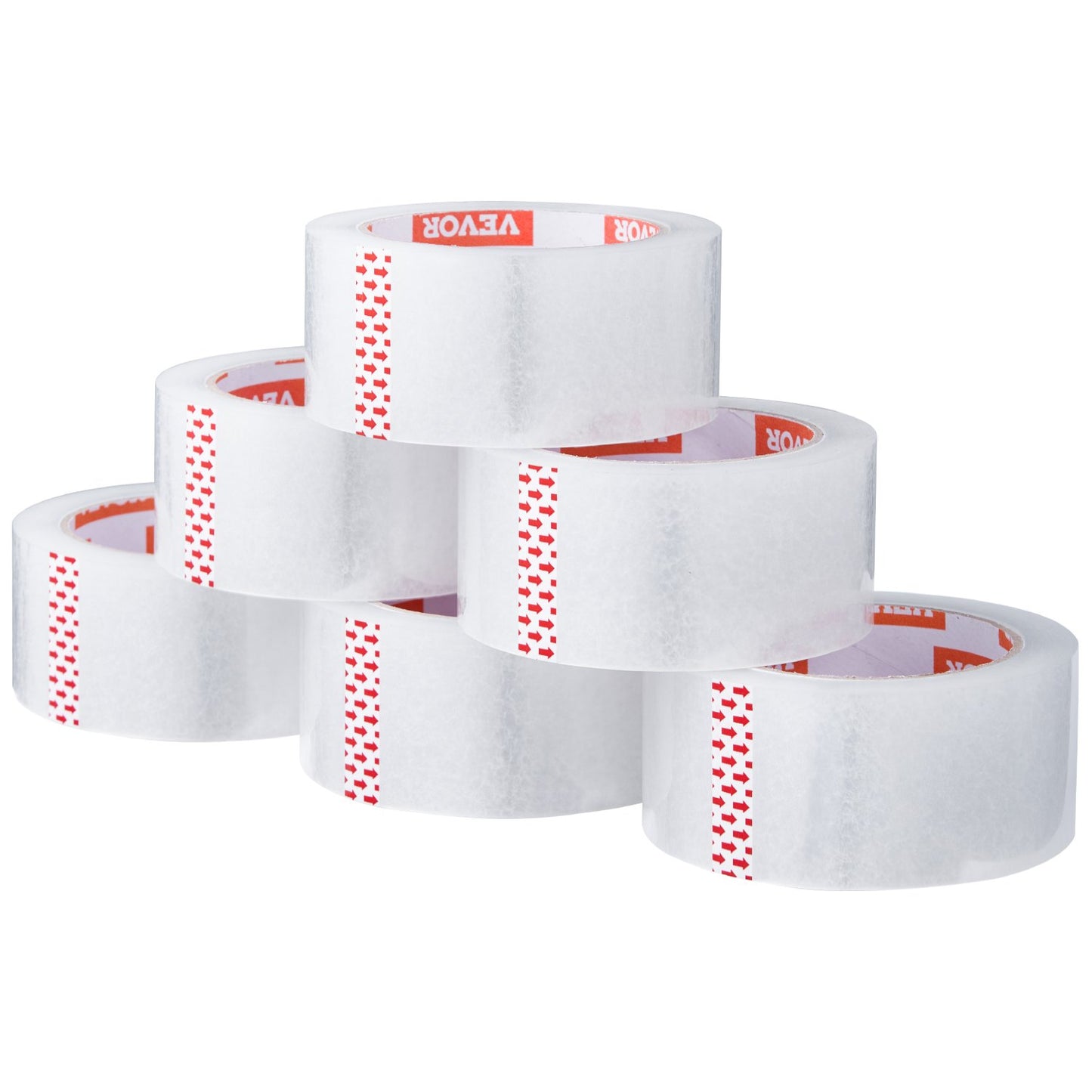Packband, 24 Rollen, 65 Yards, strapazierfähiges, transparentes Packband, 2,7 mil