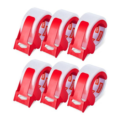 Clear Packing Tape, 3 inches Core, 6 Rolls 1.88 Inches x 65 Yards Packing Tape with Dispenser, 2.7 Mil Heavy Duty Packaging Tape Designed for Moving, Storage and Packing, Shipping and Mailing