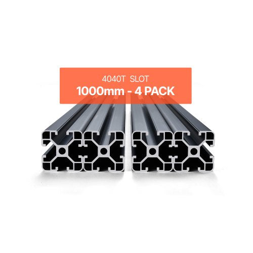 4PCS 39.4 Inch (1000mm) T-Track 4040 Aluminum Extrusion Anodized Linear Rail | EU