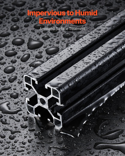 4PCS 39.4 in (1000mm) T Slot 4040 Aluminum Extrusion Profile, European Standard Anodized Linear Rail, High-Strength Extruded Aluminum Rail for 3D Printer, CNC Machine DIY, Laser Engraving, Black