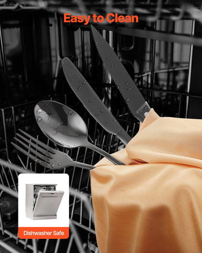 48-teiliges Silberbesteckset Edelstahlbesteck Besteck für 8