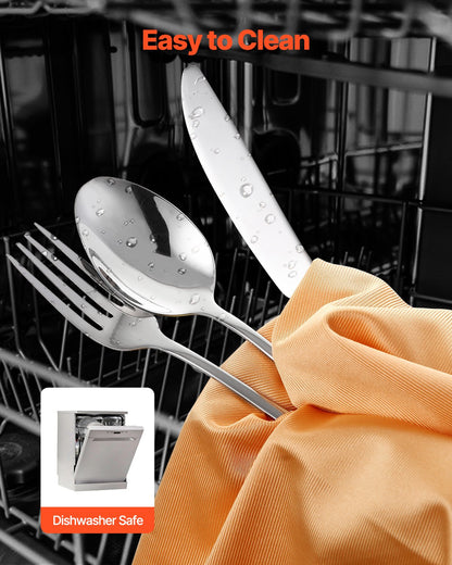 30-teiliges Silberbesteckset Edelstahlbesteck Besteck für 6