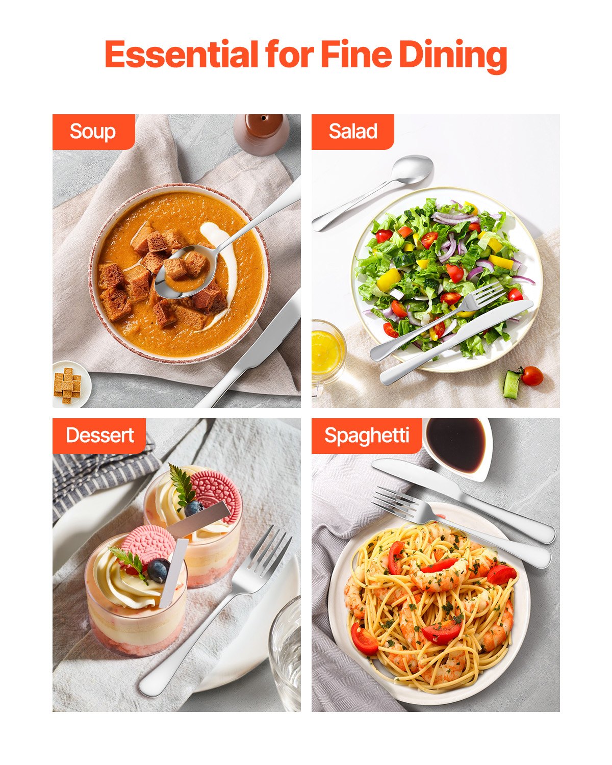 30-teiliges Silberbesteckset Edelstahlbesteck Besteck für 6