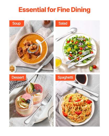 30-teiliges Silberbesteckset Edelstahlbesteck Besteck für 6