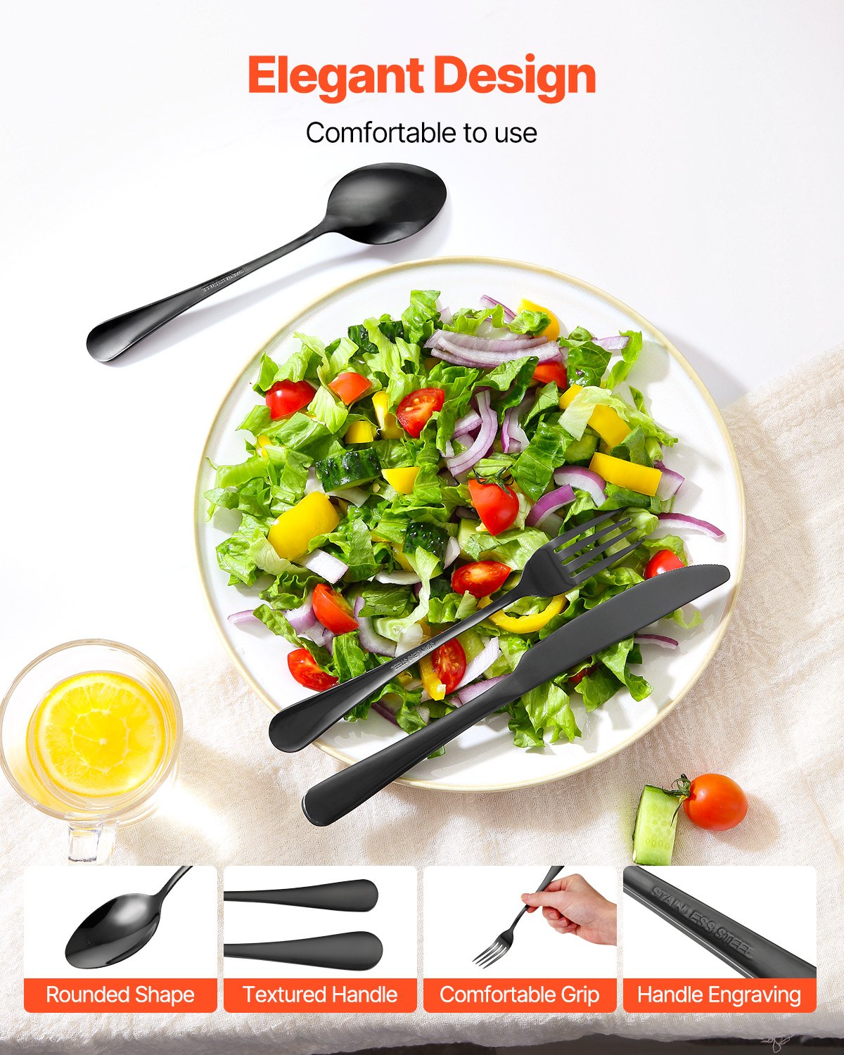 30-piece silver cutlery set stainless steel cutlery cutlery for 6