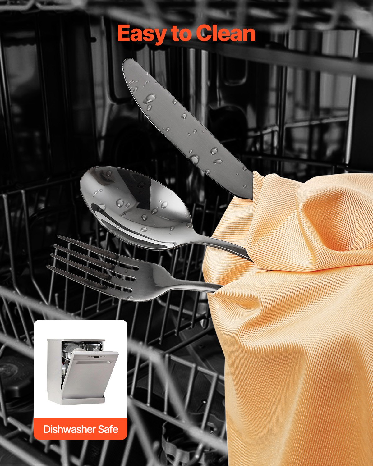 30-piece silver cutlery set stainless steel cutlery cutlery for 6