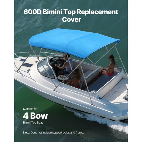 4 Bug-Boot-Bimini-Tops 96"L x (91"-96")B Bimini-Top-Ersatz Pacific Blue | EU
