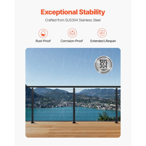 Cable Railing Post 36x2x2 Inch Horizontal Hole 4JZLGZXHS914MY65M001V0 | EU