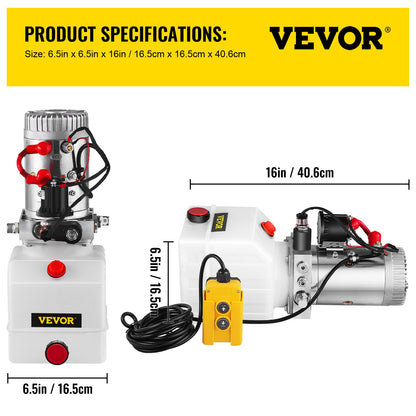4 Quart einfachwirkende Hydraulikpumpe Kippanhänger Heben Remote Kran