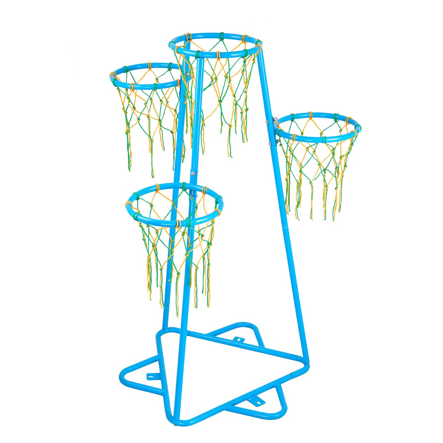 Kids Basket Hoop 4-Hoop Portable Basketball Stand Justerbar i höjder