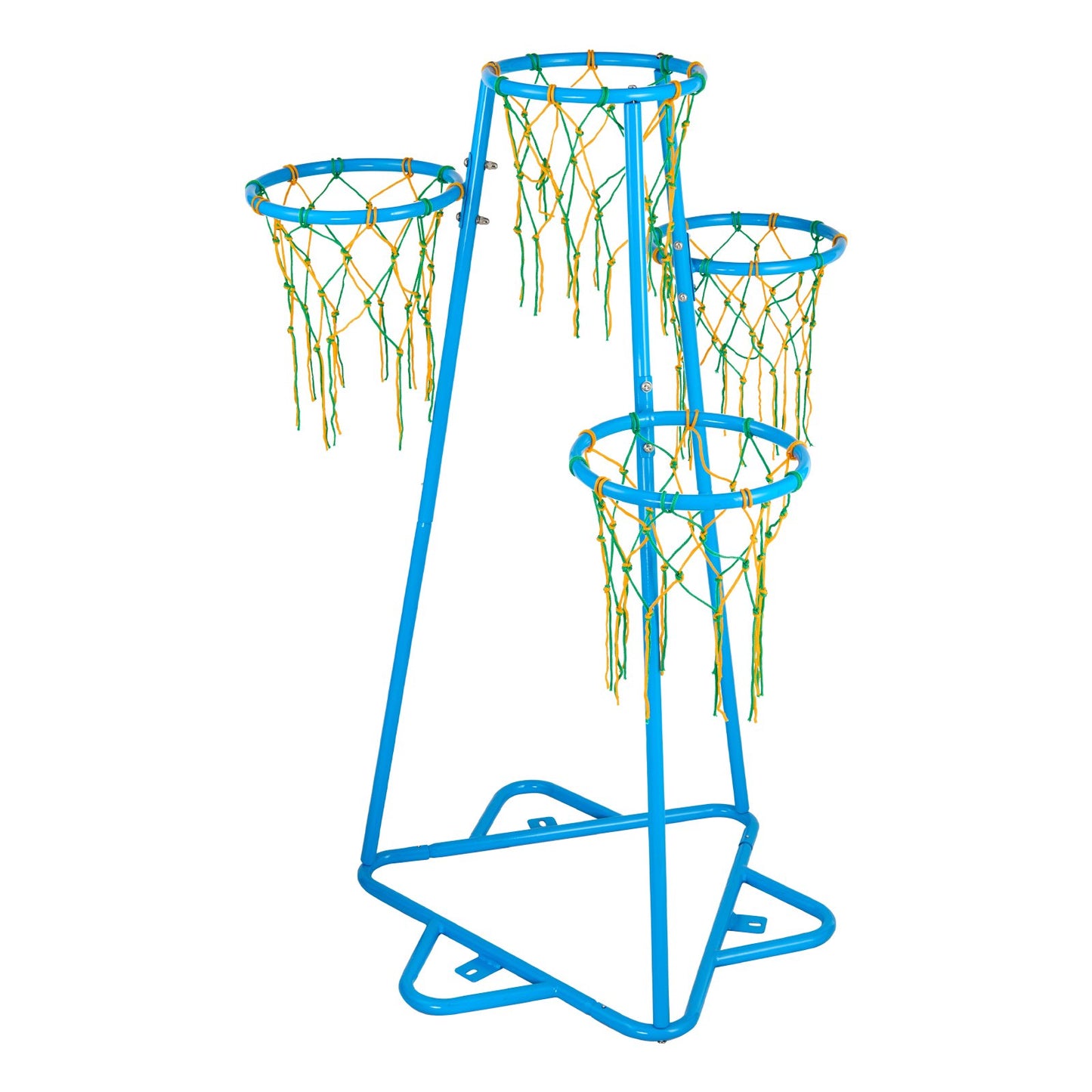 Kids Basket Hoop 4-Hoop Portable Basketball Stand Justerbar i höjder