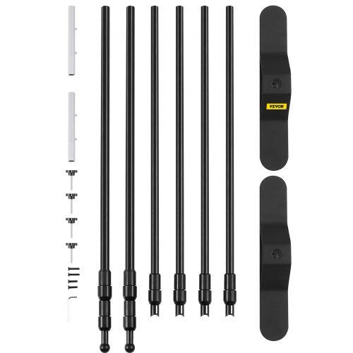 4-teiliges 8-Zoll-Bannerständer-Werbedruckset 54" bis 96" Display Trade Drink | EU