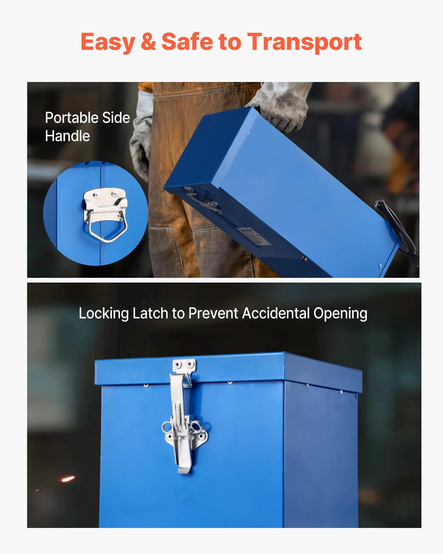 Portable Welding Rod Oven, 50LBS Capacity Electrodes Drying Oven 420W 120V, 300℉ Fast Heating Welding Rods Dryer for 18-inch Stick Electrodes - with Easy-to-Carry Handle & Safety Locking Latch