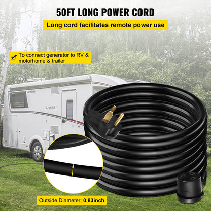 Welder Extension Cord, 30 Amp 50 ft, Extension Cord for Portable Welders, NEMA 6-50P, 10/3 AWG, 250V, 7500W Heavy Duty Pure Copper Welder Cable, for Outdoor MIG TIG Plasma, STW Weather-proof