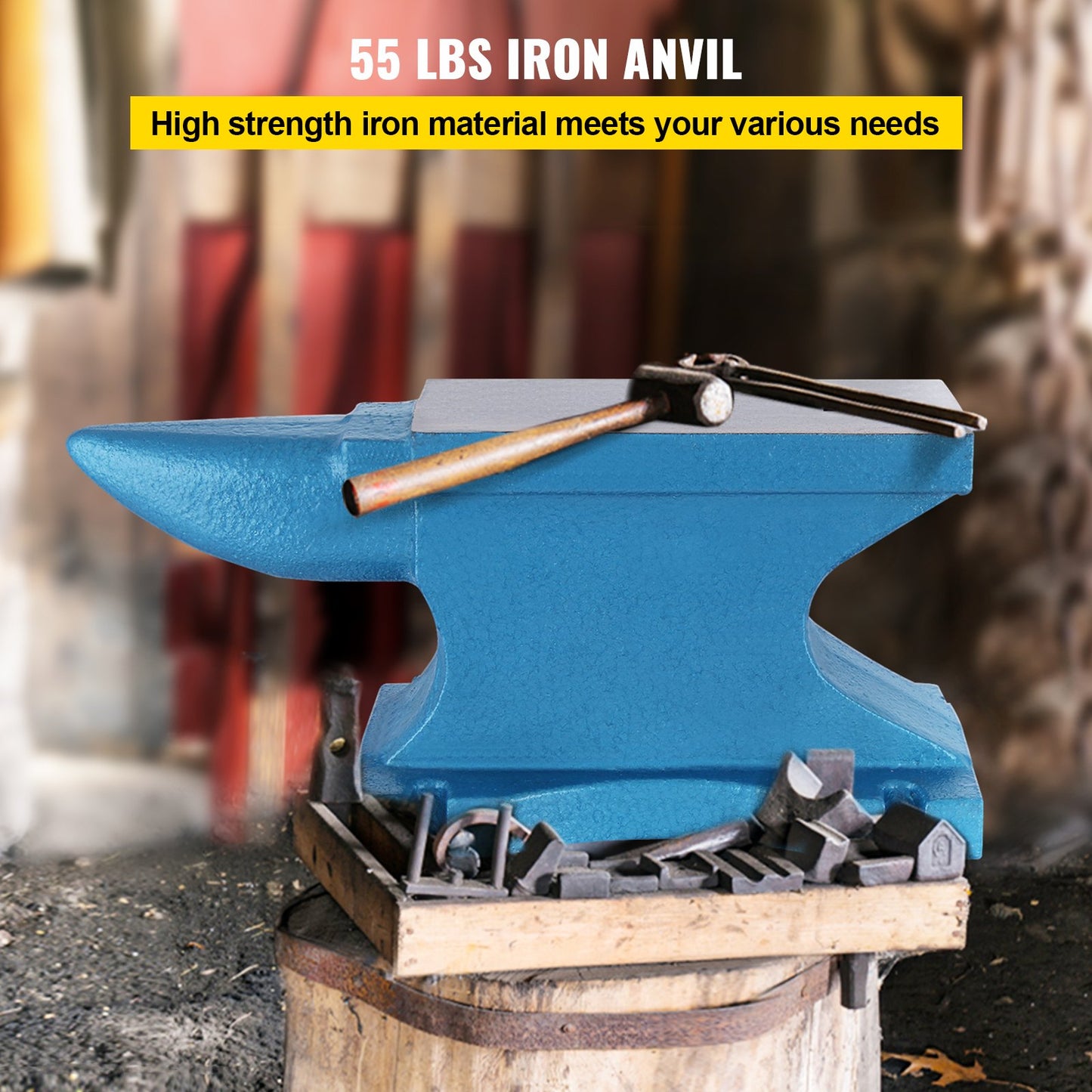 Anvil with one horn 55 pounds / 25.4 kg cast iron anvil Blacksmith for sale Blacksmithing tools and equipment anvil Sturdy round horn anvil Blacksmith Jeweler Metalsmith Blacksmithing tools