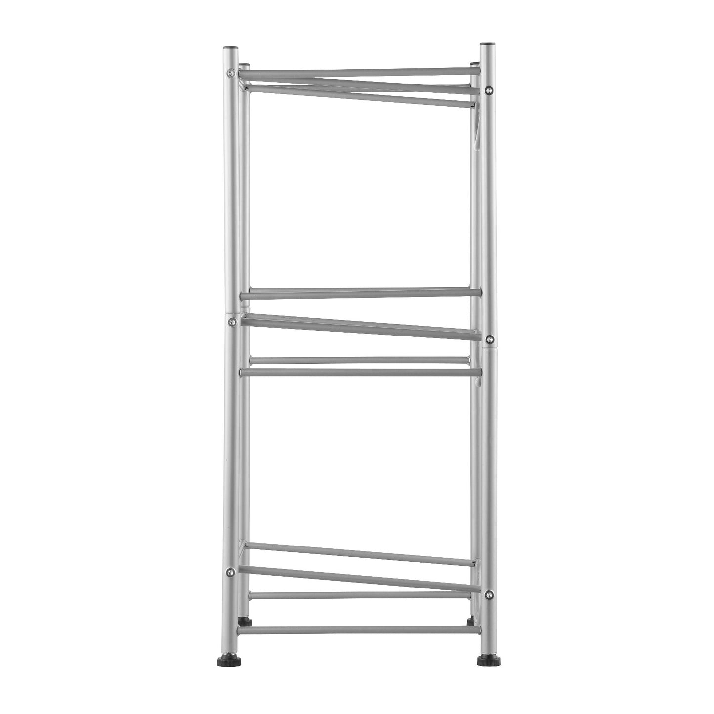 3-stufiger Wasserflaschenhalter, einreihiges Wasserflaschenregal für 3 Flaschen, silber