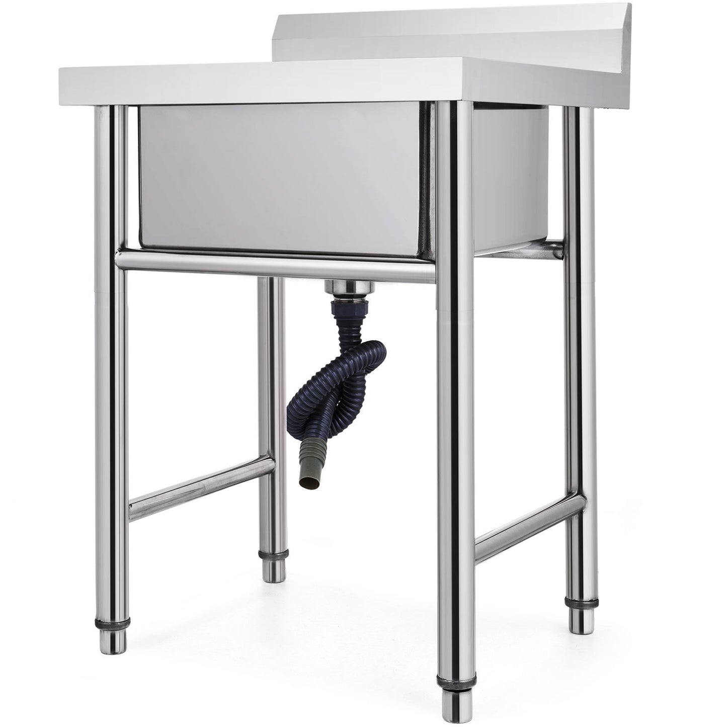 Handgjord diskbänk Icke-magnetisk diskbänk i rostfritt stål Handgjord 1 fack 17,5 x 10 x 16,5 tum Kapacitet Enormt badkar Handfat för Farmhouse Cafe Shop Hospital