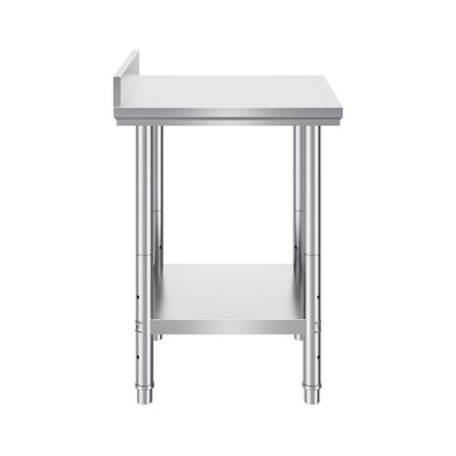 Arbeitstisch 24 x 24 x 34 Zoll NSF-Edelstahl-Arbeitstisch für die Vorbereitung gewerblicher Küchen, Werkbank 60 x 60 x 88 cm mit unterem Regal, Arbeitstisch in Silber für gewerbliche Küchen und Restaurants