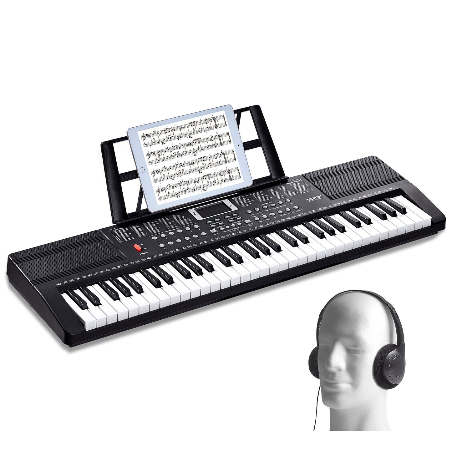 61 Keys Digital Keyboard Piano Electric Portable 200 Tones 200 Rhythms