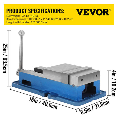 6'' ACCU Lock Vise for Precision, Milling Vice with 6 Inch Jaw for Drill Press, Milling & Drilling Bench Clamp Vice