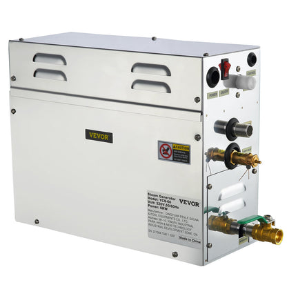 6KW Sauna Steamer with LED Digital Display Steam Room Generator 6KW Steam Room Generator for Home SPA Steam Generator with Time Control