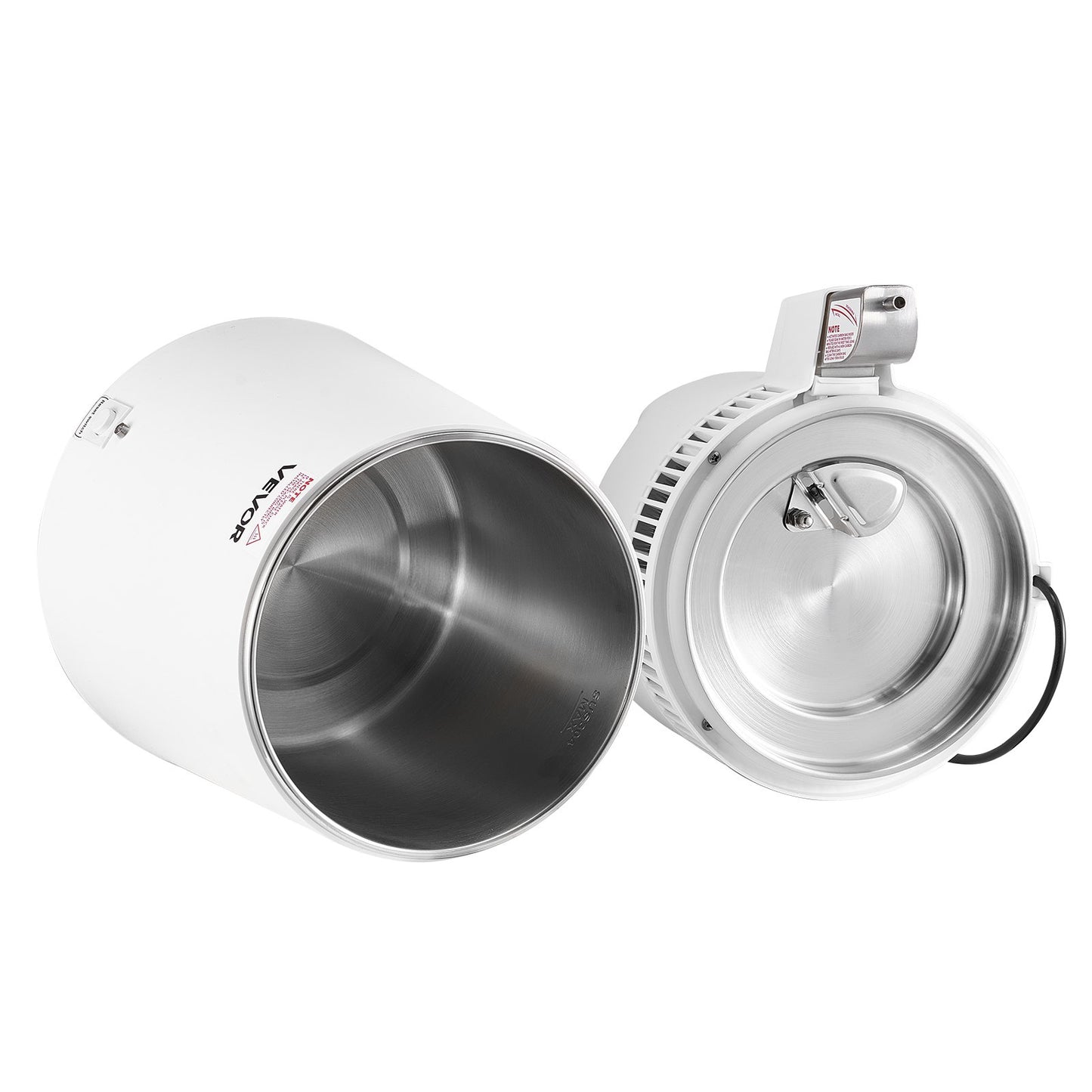 Water Distiller, 6L 1.6 Gallon Larger Pure Water Purifier Filter For Home Table Countertop, 900W Plastic Distilled Maker, Stainless Steel Interior Drinking Machine to Make Clean Waters, White