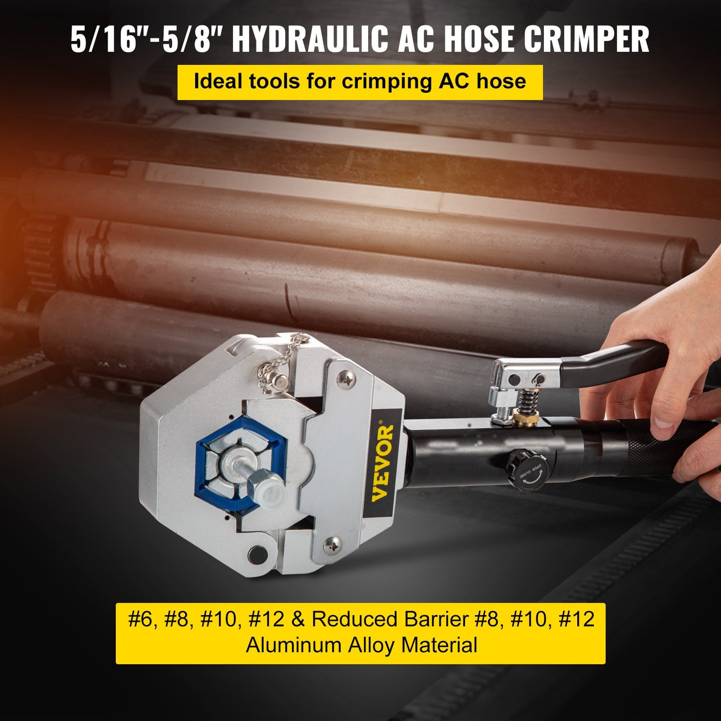 71500 Automotive A/C Handheld Hydraulic Hose Crimper Crimping Tool Kits for Air Conditioning/Automotive Pipe Repair