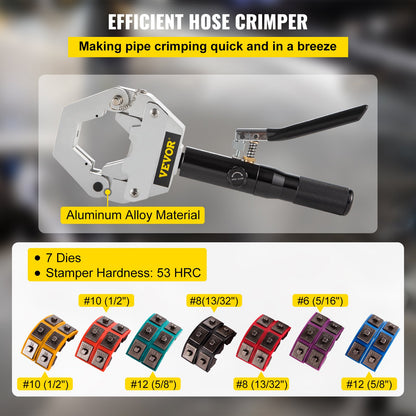71500 Automotive A/C Handheld Hydraulic Hose Crimper Crimping Tool Kits for Air Conditioning/Automotive Pipe Repair