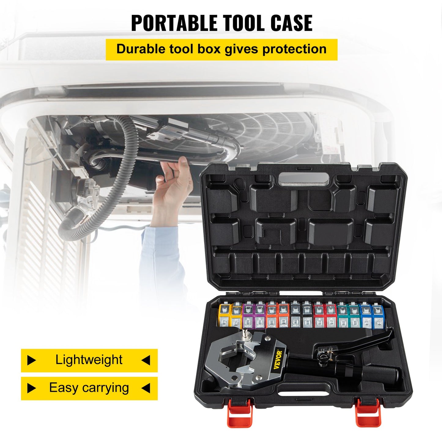 71500 Automotive A/C Handheld Hydraulic Hose Crimper Crimping Tool Kits for Air Conditioning/Automotive Pipe Repair
