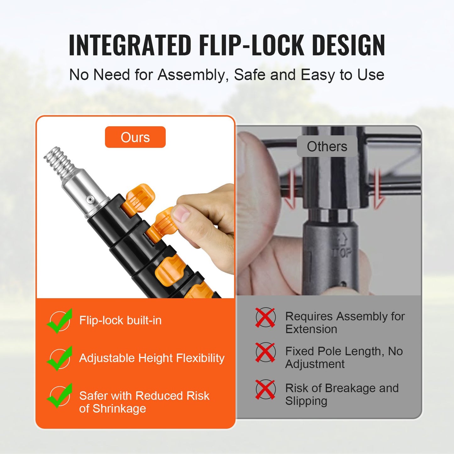 Telescoping Pole, 7 to 30 FT Pole, Extension Multi-Purpose Pole, Sturdy Aluminum Alloy Paint Extendable Pole with Flip-Lock Design, Telescopic Pole for Painting, Dusting and Cleaning