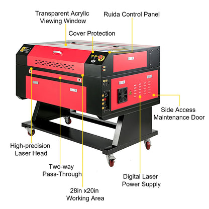 60W Laser Engraver 500x700mm Laser Cutter Gravyr Maskin CO2 Laser Engraver USB Interface för DIY gravyr