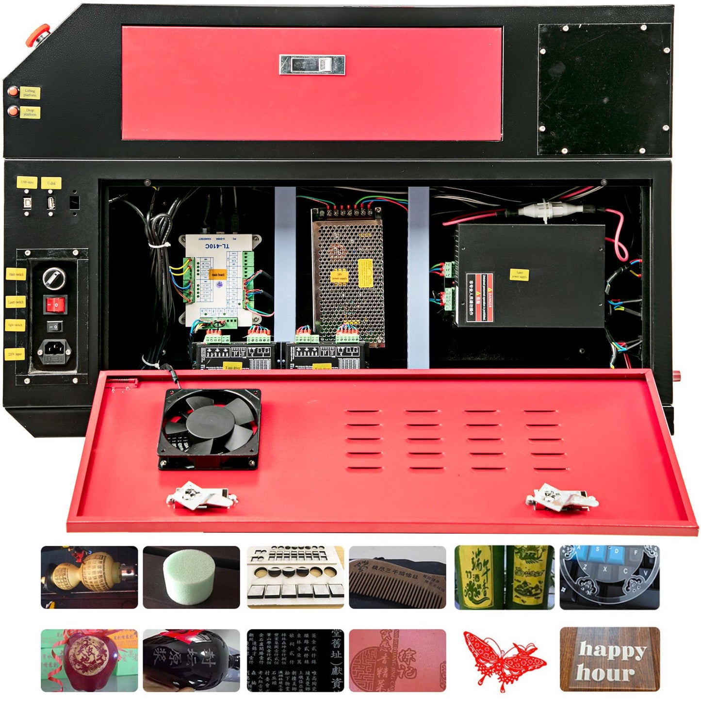 60W Laser Engraver 500x700mm Laser Cutter Gravyr Maskin CO2 Laser Engraver USB Interface för DIY gravyr
