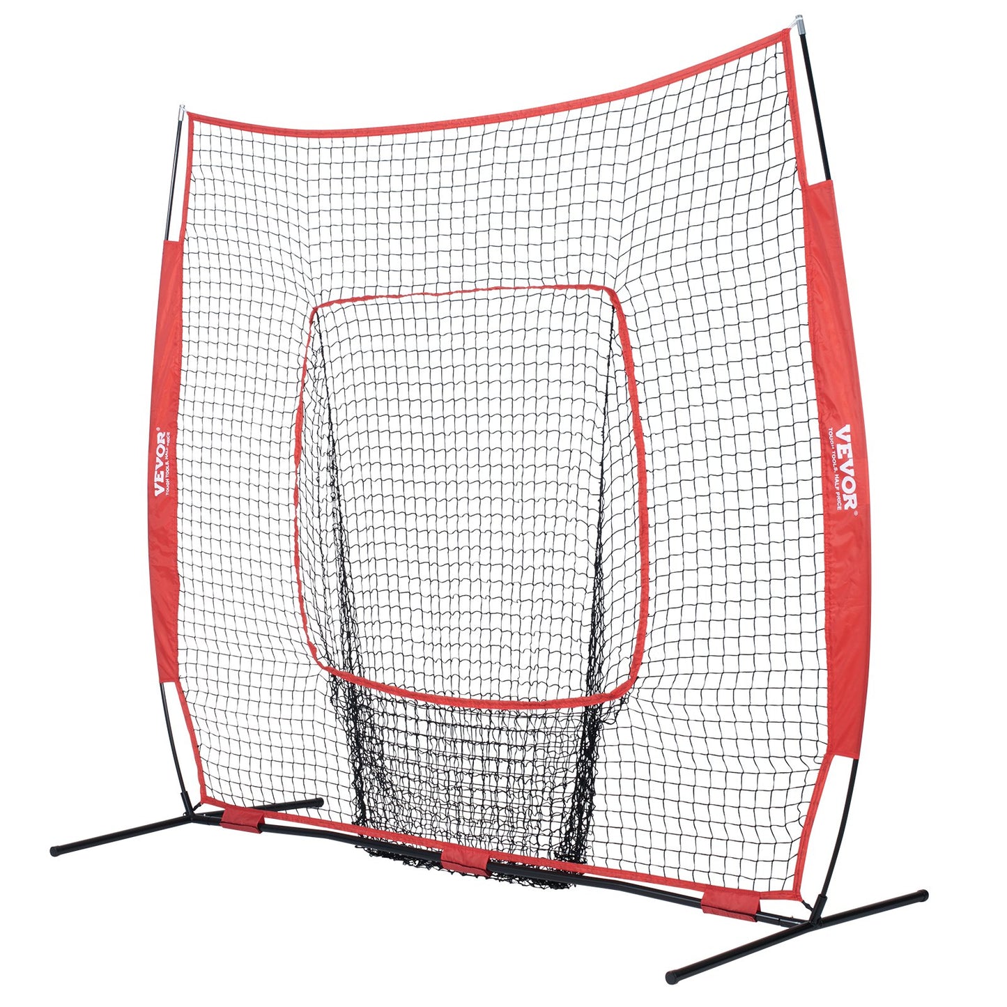 7x7 ft Baseball Softball Träningsnät, Portabelt Baseball Träningsnät för Slagbatting Catching Pitching, Backstop Baseball Utrustning Träningshjälpmedel med bärväska och Strike Zone