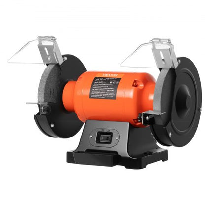 Bench Grinder, 8-inch Single Speed Bench Grinder, 3450RPM High-Speed Table Grinders with 750W 6.2A Induction Motor, 36/60-Grit Grinding Wheel & Adjustable Eye Shield for Fast Sharpening Grinding