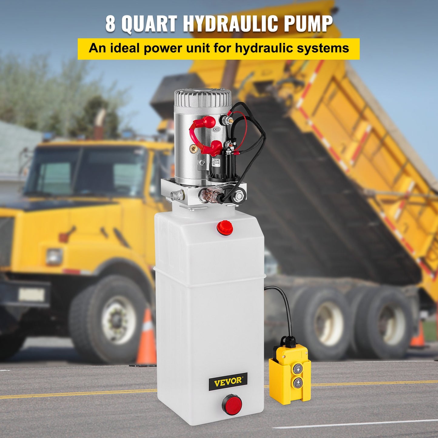 Hydraulic Power Unit 12V Hydraulmotor Hydraulpump, Dump Trailer Hydraulisk Pump Hydraulisk Power Pack