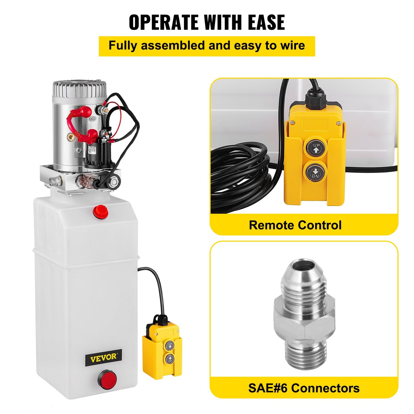 Hydraulic Power Unit 12V Hydraulmotor Hydraulpump, Dump Trailer Hydraulisk Pump Hydraulisk Power Pack