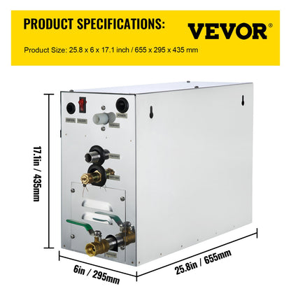 9KW Steam Generator Steam Generator for SPA Room Digital Display Steam Generator 35℃-55℃ Sauna Steam Generator for Home Commercial Steam Generator Kit Steam Bath Generator