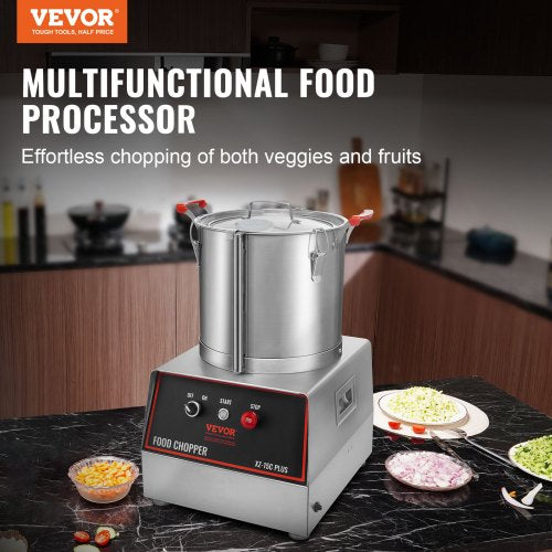 Food Processor Vegetable Chopper 1400W 16 Quarts Stainless Steel Blender | EU