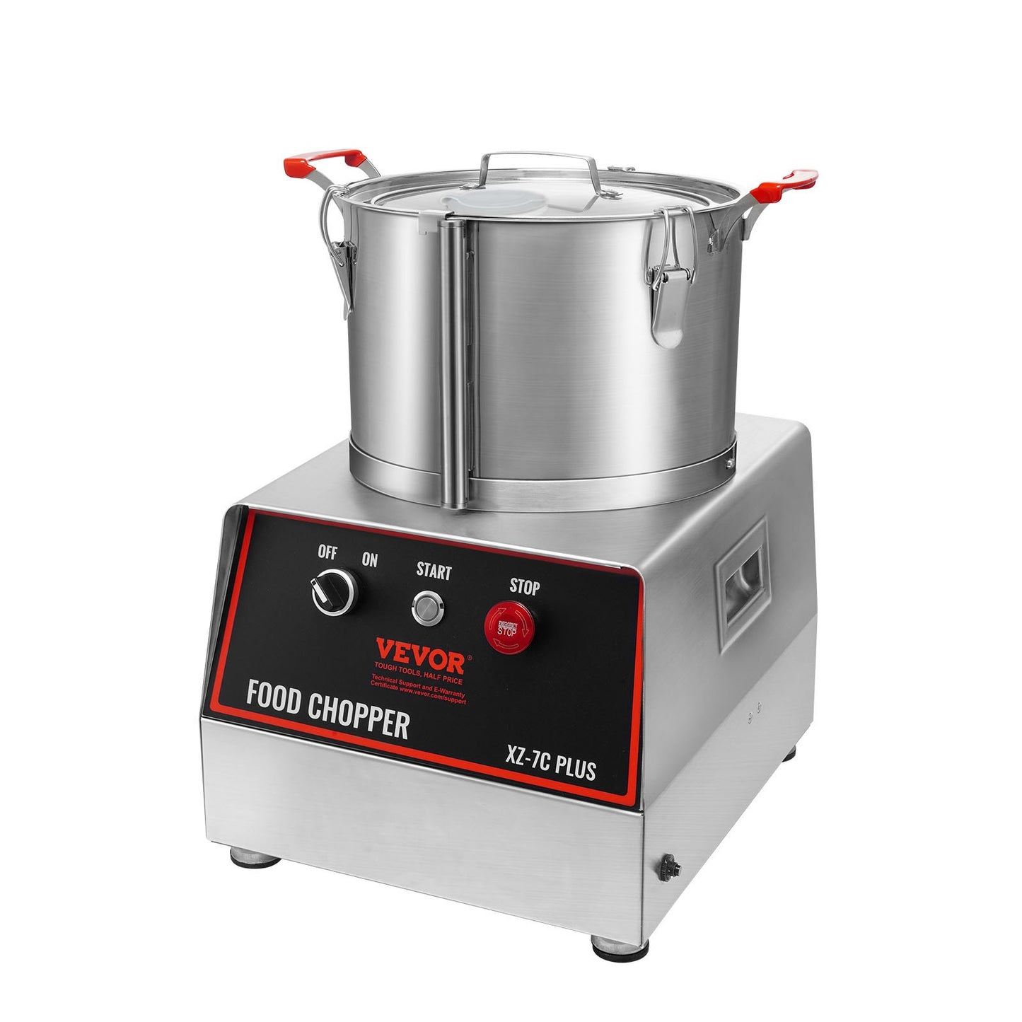 Küchenmaschine und Gemüseschneider, 750 W, 7 Quarts, Edelstahlmixer