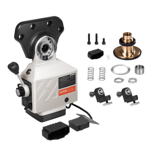 X-Axis Power Feed for Milling Machine, 450 in-lb Torque, 0-200RPM Adjustable Rotate Speed 120V Power Table Feed Mill Feeder, for Bridgeport Some Knee Type Mills with a 5/8" End Shaft Diameter