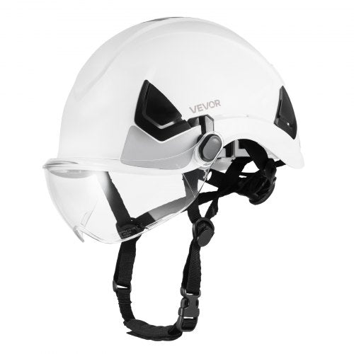 Industrial Safety Helmet, ANSI/ISEA Z89.1 Approved ABS Hard Hat with Visor & 6-Point Ratchet Suspension, Adjustable Vented Hardhat for Men & Women, for Outdoor and Indoor Construction Workwear