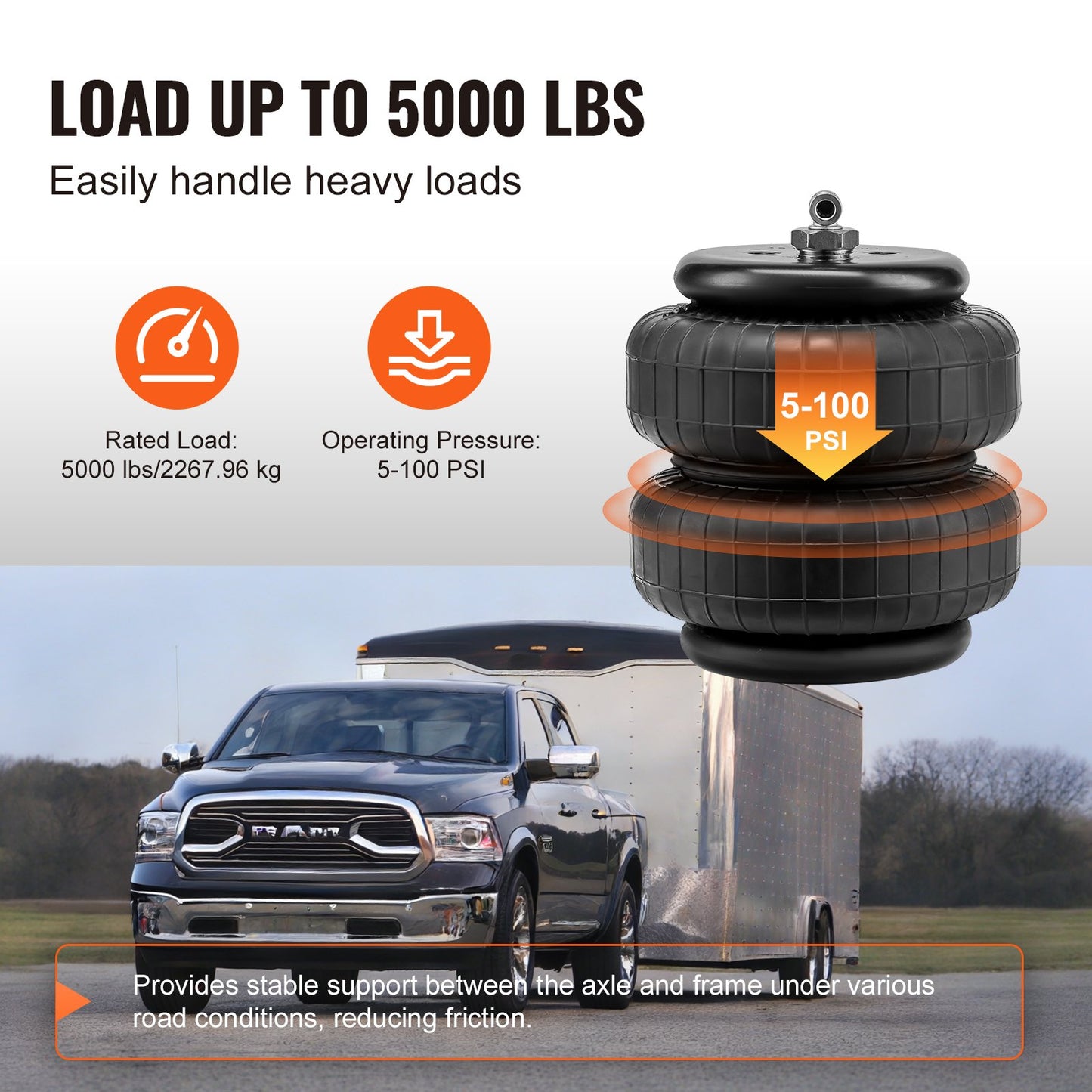 Airbag-Federungssatz passend für Dodge Ram 2500 (03–2013) und Dodge Ram 3500 (03–2018).