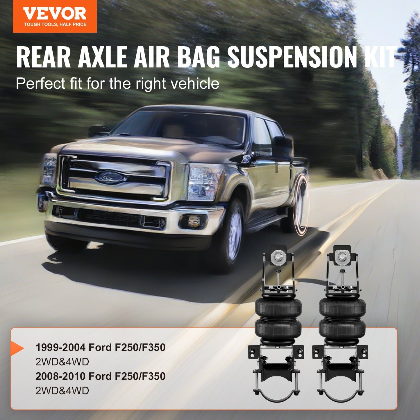 Air Bag Suspension Kit Passar 1999-2004 & 2008-2010 Ford F250/F350 2WD 4WD
