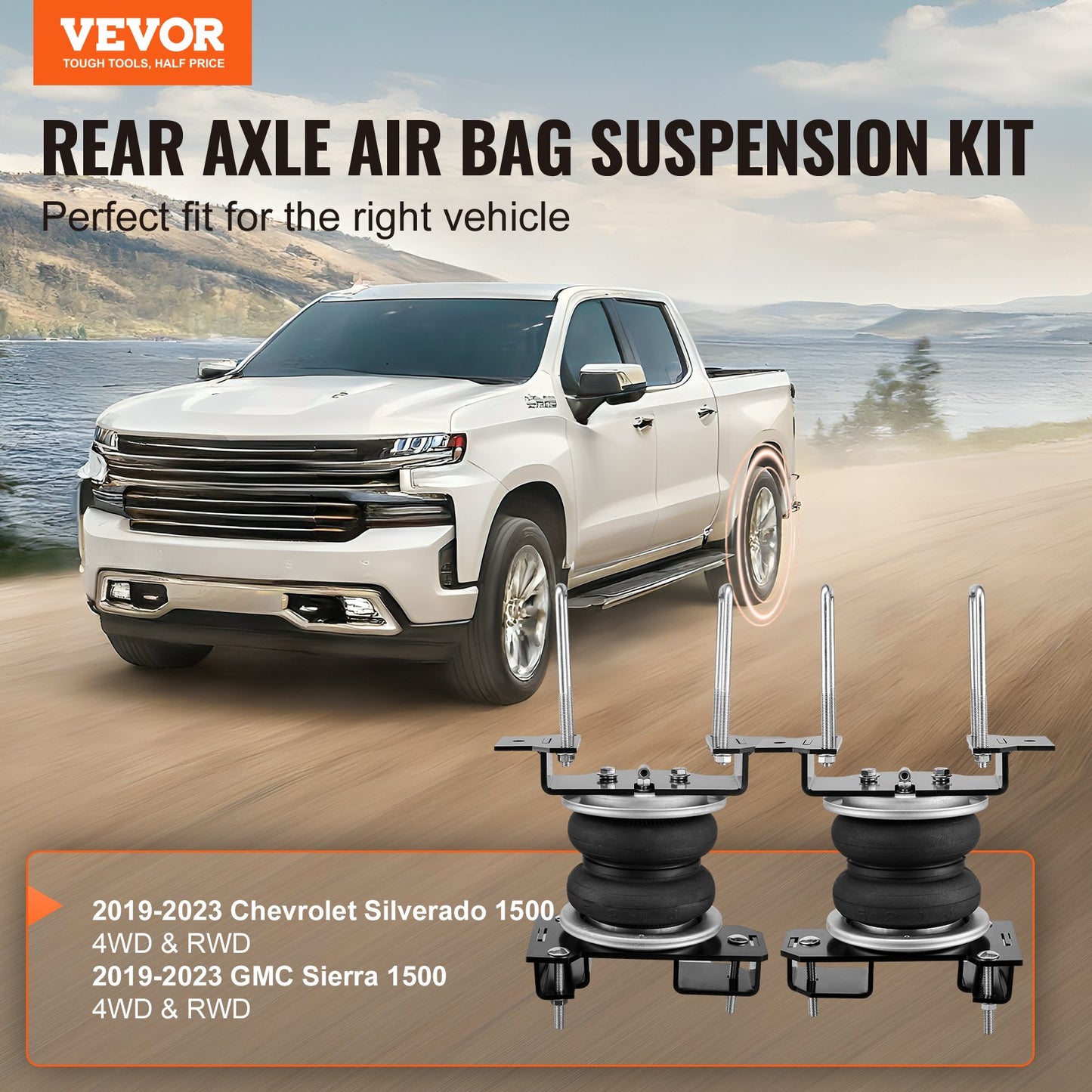 Air Bag Suspension Kit Passar 2019-2023 Chevrolet Silverado GMC Sierra 1500