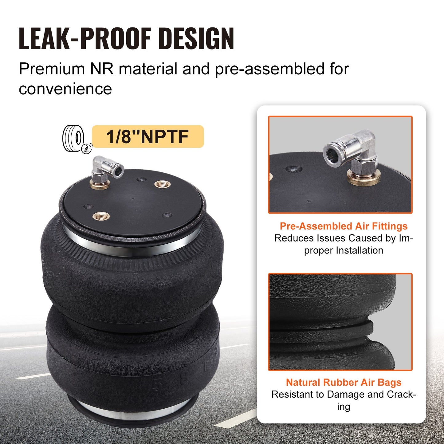 Airbag-Federungssatz, passend für Dodge Ram 2500 2WD 4WD 2014–2023, 5000 lbs