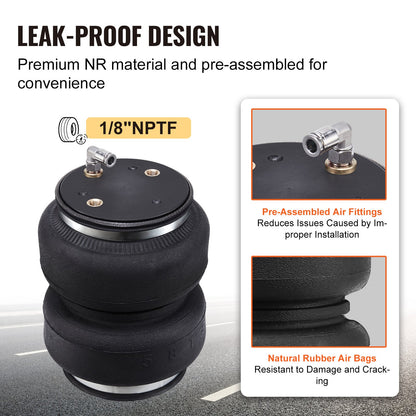 Airbag-Federungssatz, passend für Dodge Ram 2500 2WD 4WD 2014–2023, 5000 lbs