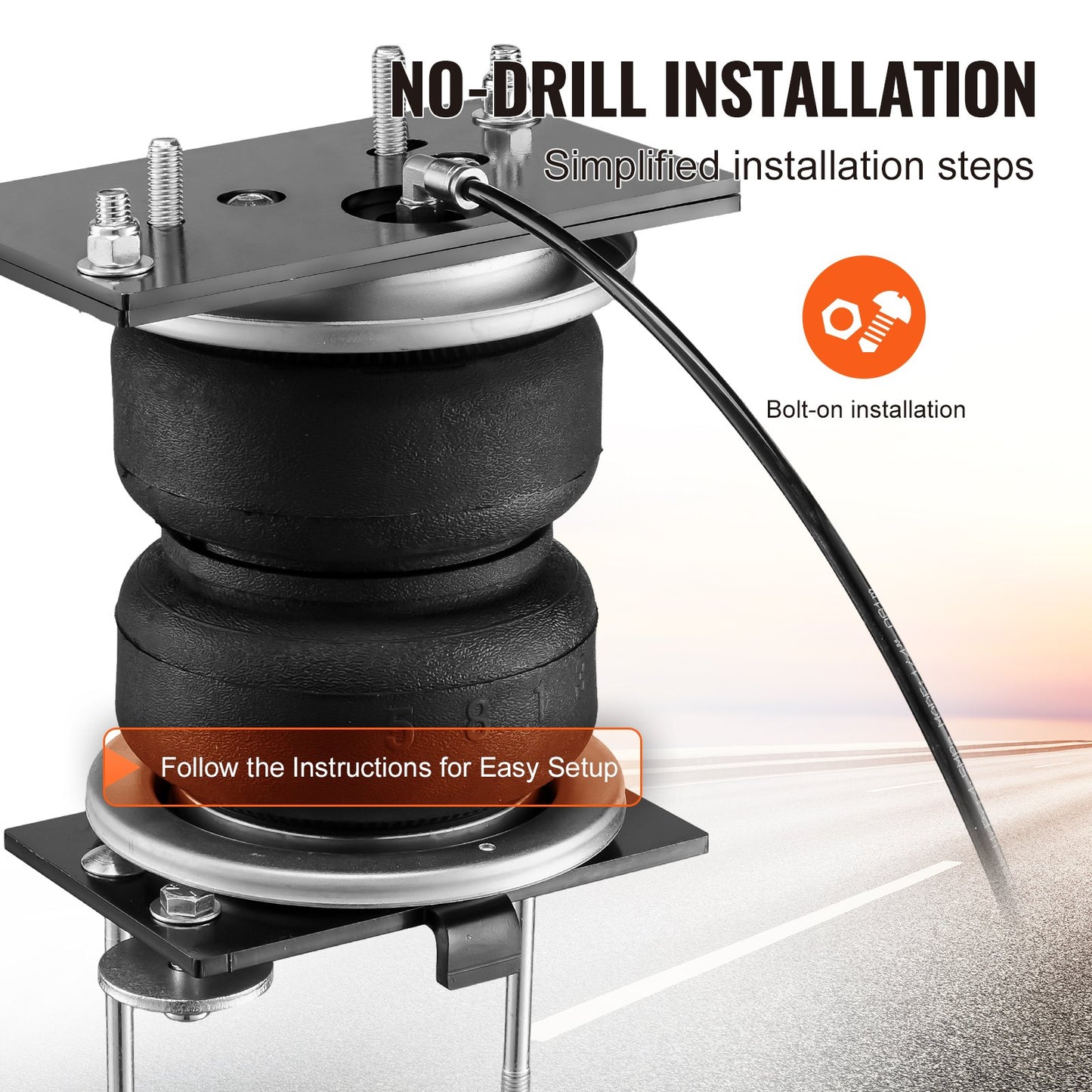 Airbag-Federungssatz, passend für Dodge Ram 2500 2WD 4WD 2014–2023, 5000 lbs