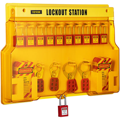 58 PCS Lockout Tagout Kit, Electrical Safety Loto Kit Includes Padlock, Lockout Station, Hasp, Tags &amp; Zip Bands, Lockout Tagout Safety Tools for Industry, Electric Power, Machinery